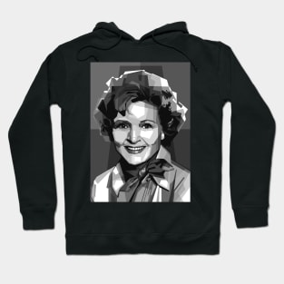 Betty White Grayscale Hoodie